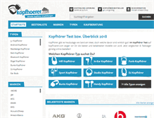Tablet Screenshot of kopfhoerer.com